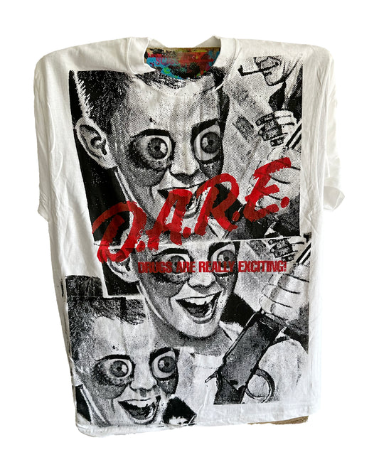 Don Rock - D.A.R.E.(Drugs Are Real Exciting) V1 t-shirt Size Large