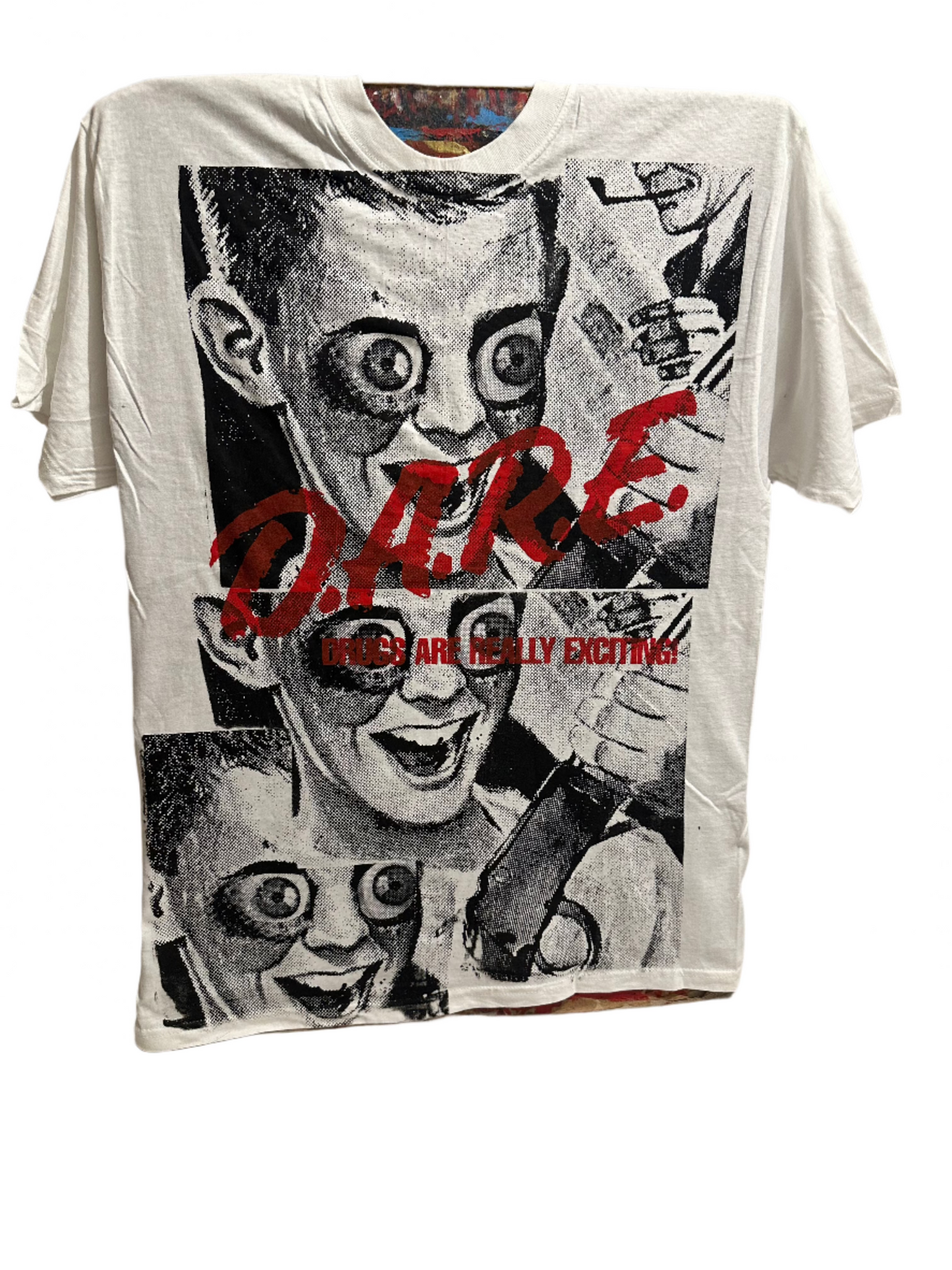 Don Rock - D.A.R.E.(Drugs Are Real Exciting) V2 t-shirt Size Large (Copy)